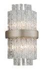  Chime 2-Light Wall Sconce In Silver Leaf Polished Stainless