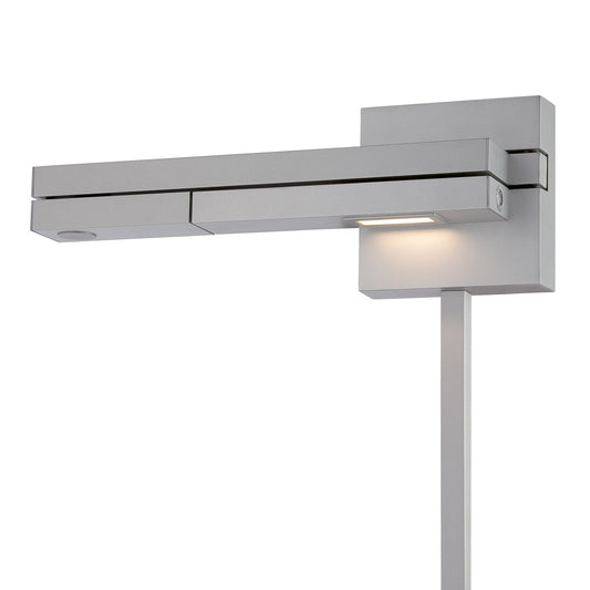  Flip LED Swing Arm Wall Lamp In Titanium