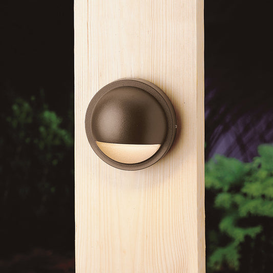  Half Moon LED Deck Light In Textured Architectural Bronze