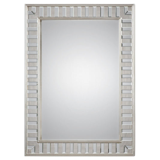  Uttermost's Lanester Silver Leaf Mirror Designed By Jim Parsons