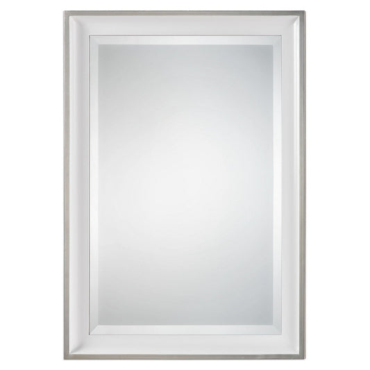  Uttermost's Lahvahn White Silver Mirror Designed By Grace Feyock