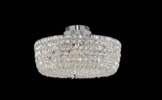  Modern Cesano 18" Semi-Flush Mount In Chrome
