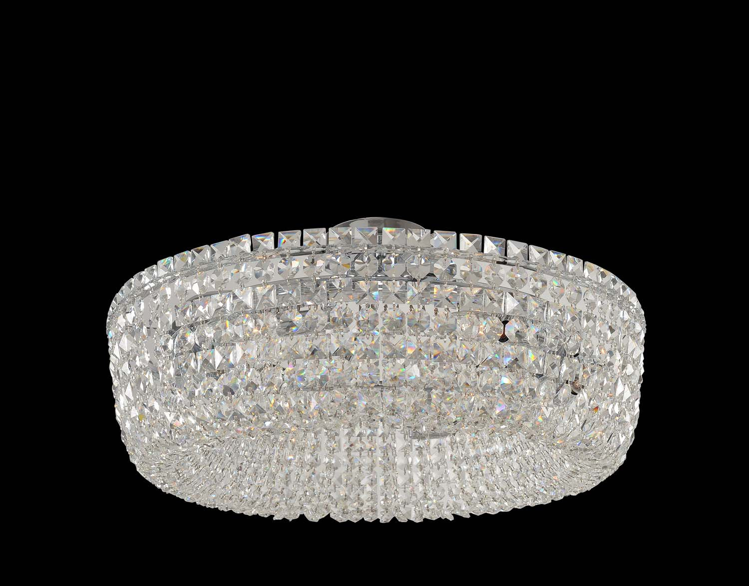  Modern Cesano 24" Semi-Flush Mount In Chrome