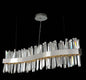  Contemporary Glacier 42" LED Wave Island In Chrome