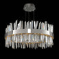  Contemporary Glacier 32" Round LED Pendant In Chrome