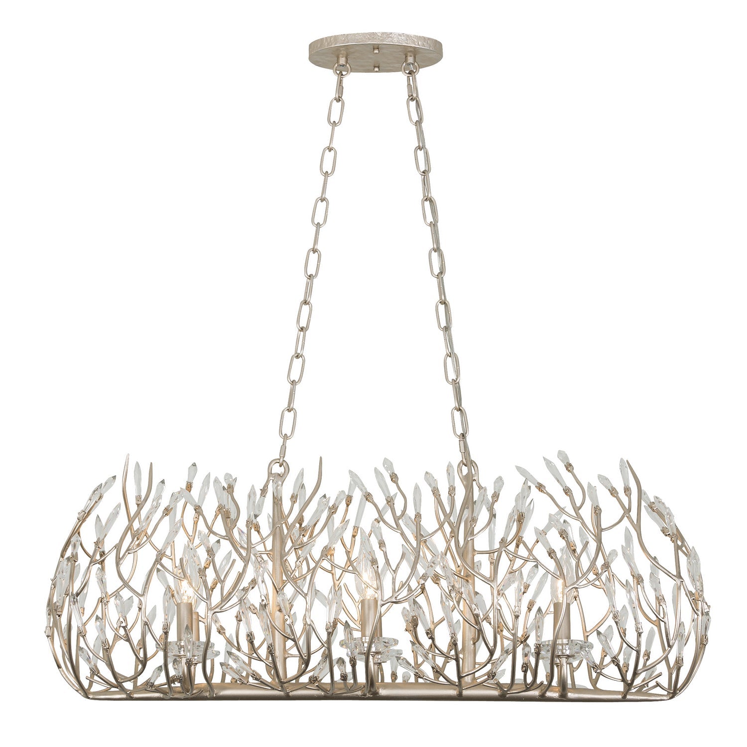  Bask 6-Light Linear Pendant In Gold Dust With Premium Pre-Installed Crystal