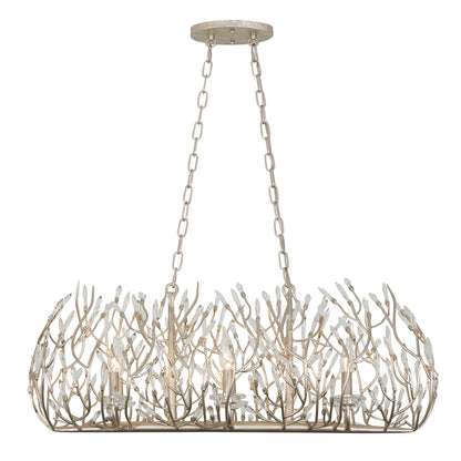  Bask 6-Light Linear Pendant In Gold Dust With Premium Pre-Installed Crystal