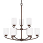  Dixon 9-Light Chandelier In Bronze