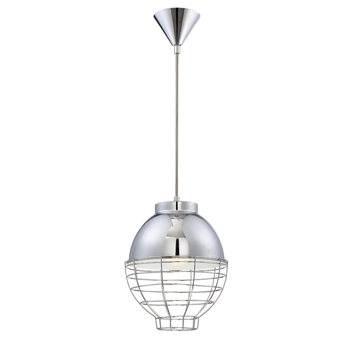  Brampton 1-Light Pendant In Chrome
