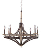  Farmhouse Coronado 8-Light Round Chandelier In Florence Gold