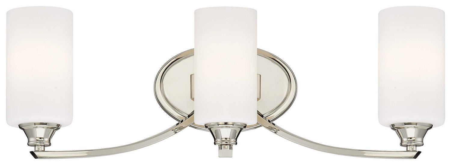  Tilbury 3-Light Bath Vanity In Polished Nickel & Etched Opal Glass