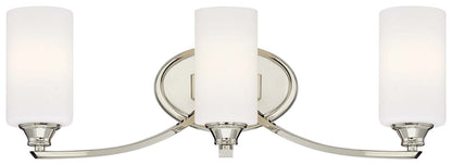  Tilbury 3-Light Bath Vanity In Polished Nickel & Etched Opal Glass