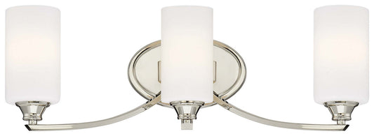  Tilbury 3-Light Bath Vanity In Polished Nickel & Etched Opal Glass