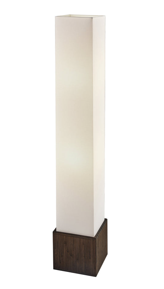  Sebu 2-Light Floor Lantern In Teak Brown Bamboo