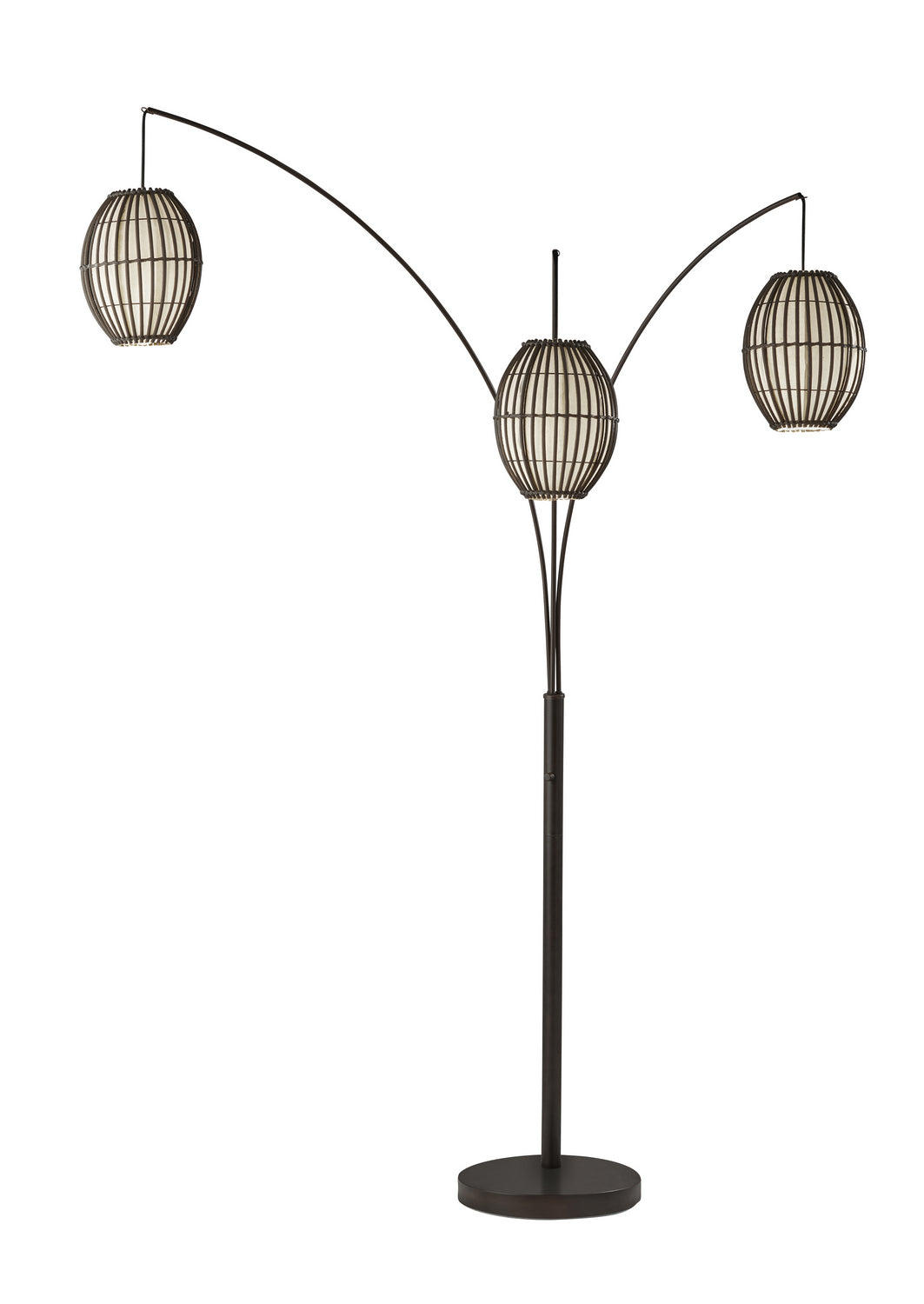  Maui 3-Light Arc Lamp In Antique Bronze