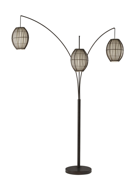  Maui 3-Light Arc Lamp In Antique Bronze