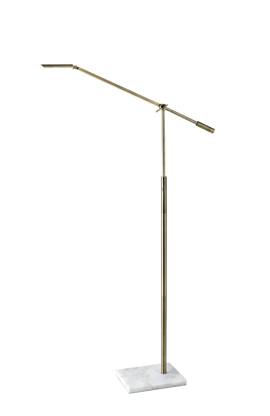  Vera LED Floor Lamp In White Marble