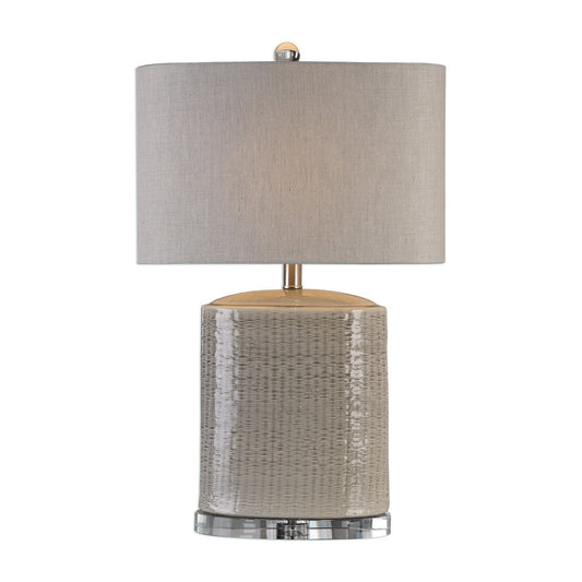  Uttermost's Modica Taupe Ceramic Lamp Designed By Jim Parsons