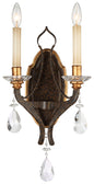  Chateau Nobles 2-Light Wall Sconce In Raven Bronze With Sunburst Gold H