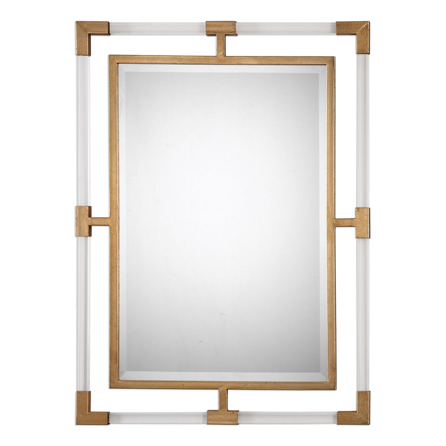  Uttermost's Balkan Modern Gold Wall Mirror Designed By Grace Feyock