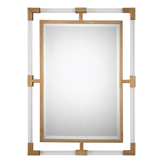  Uttermost's Balkan Modern Gold Wall Mirror Designed By Grace Feyock