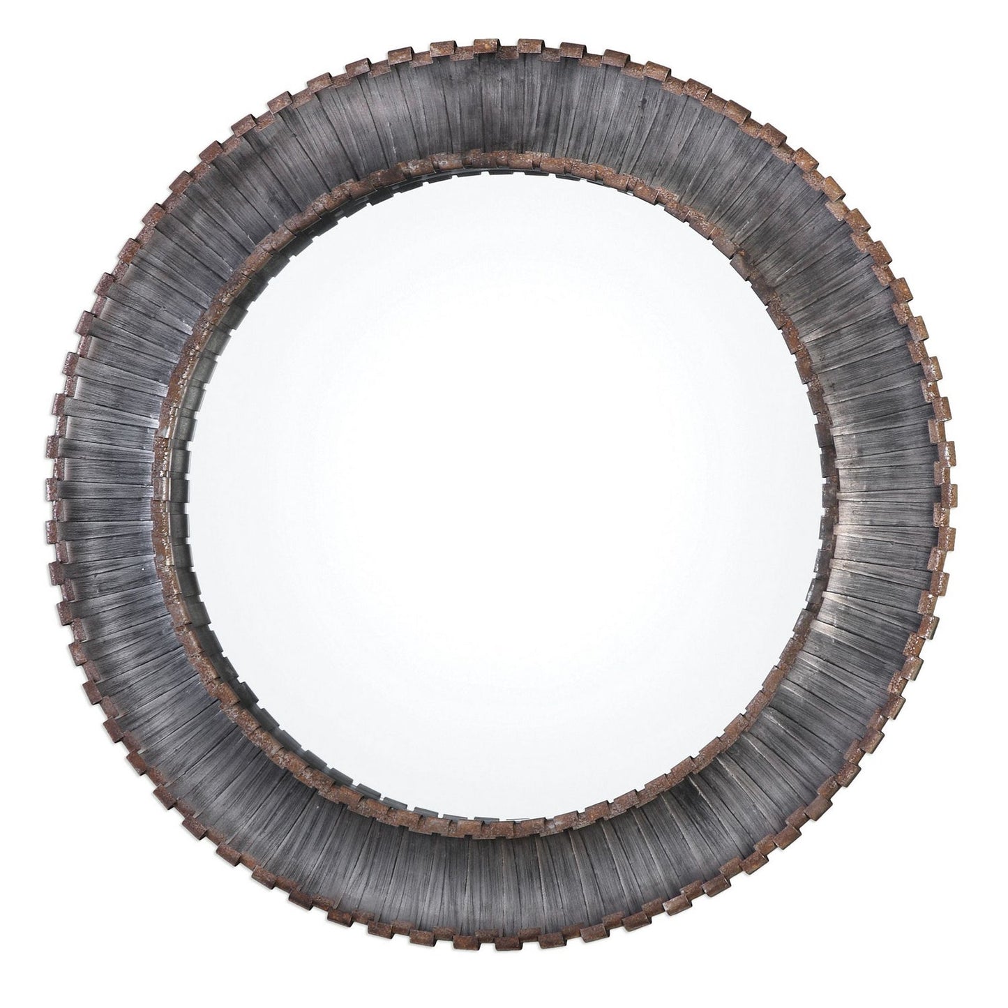  Uttermost's Tanaina Silver Round Mirror