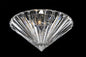  Transitional Chauvet 13" Flush Mount In Chrome With Firenze Clear Crystals