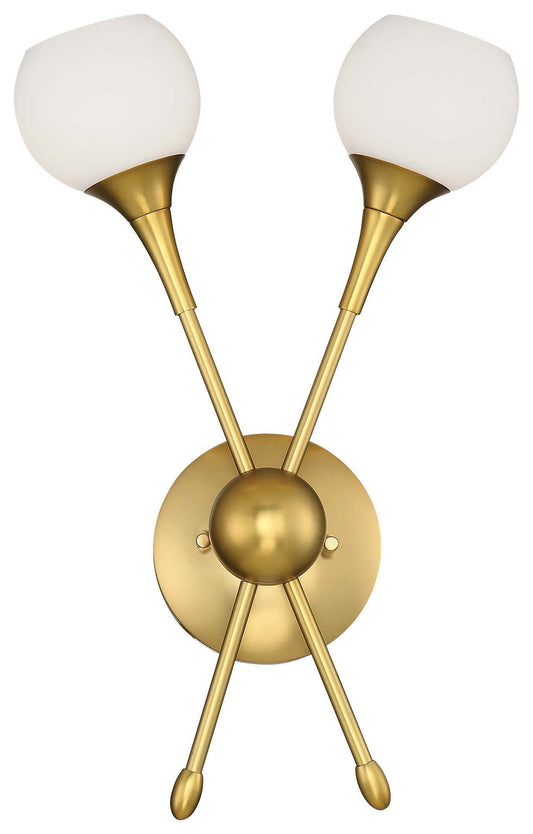  Pontil 2-Light Wall Sconce In Honey Gold