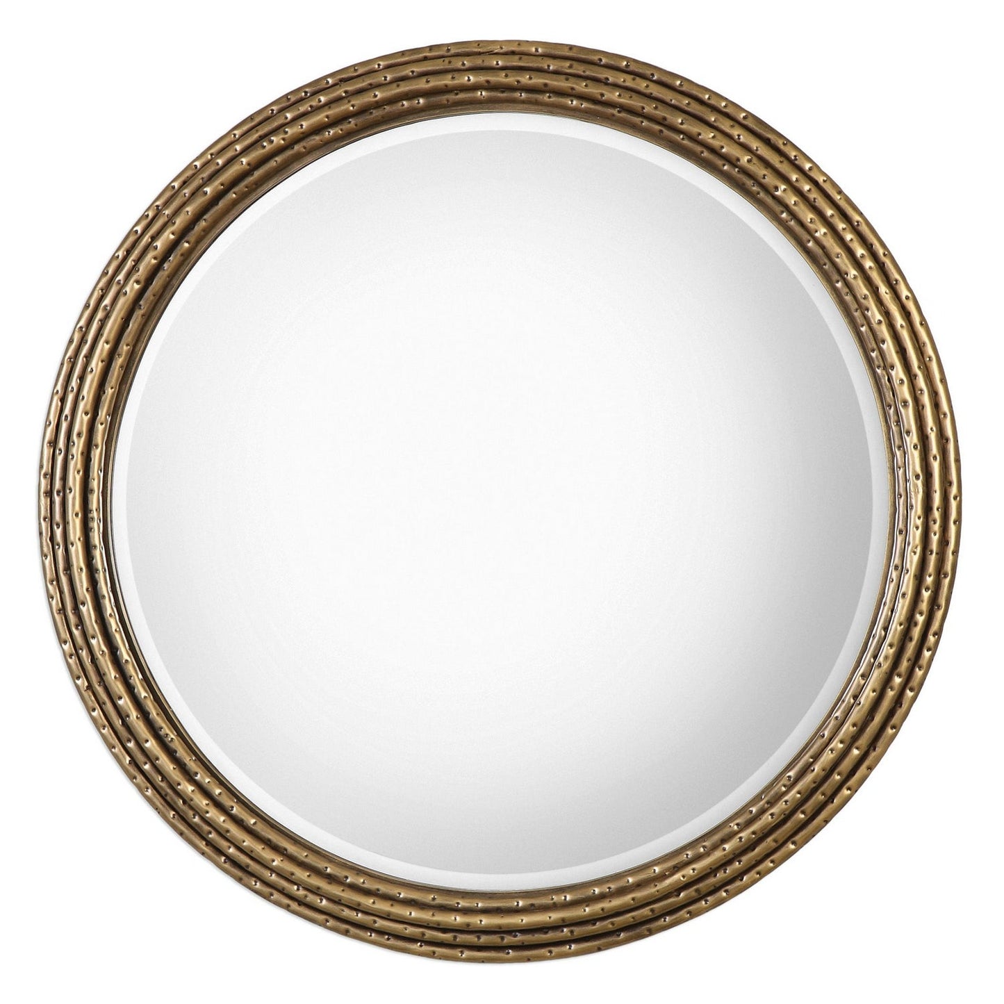  Uttermost's Spera Round Gold Mirror Designed By Jim Parsons