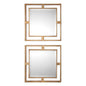  Uttermost's Allick Gold Square Mirrors S/2 Designed By Grace Feyock