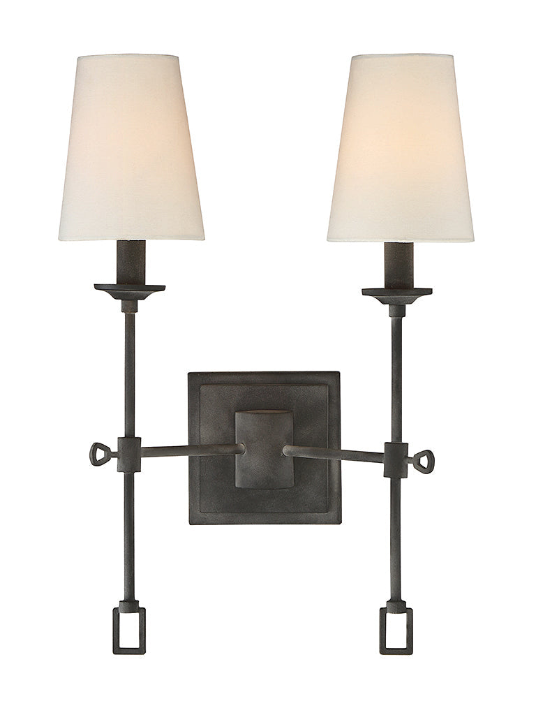  Lorainne 2-Light Sconce In Oxidized Black