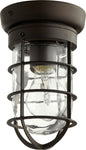  Bowery Industrial Ceiling Mount In Oiled Bronze