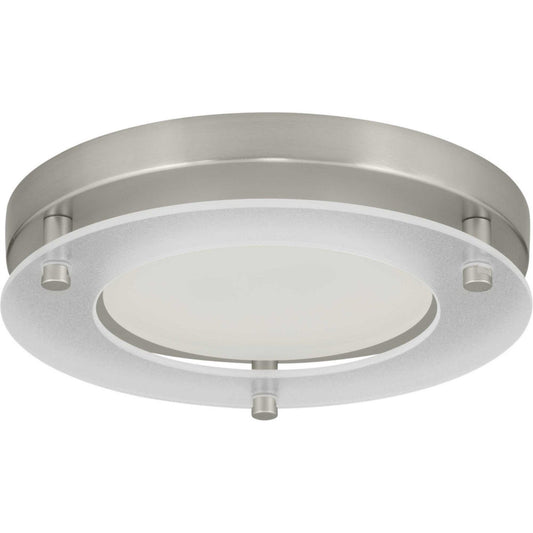  1-Light LED Flush Mount In Brushed Nickel