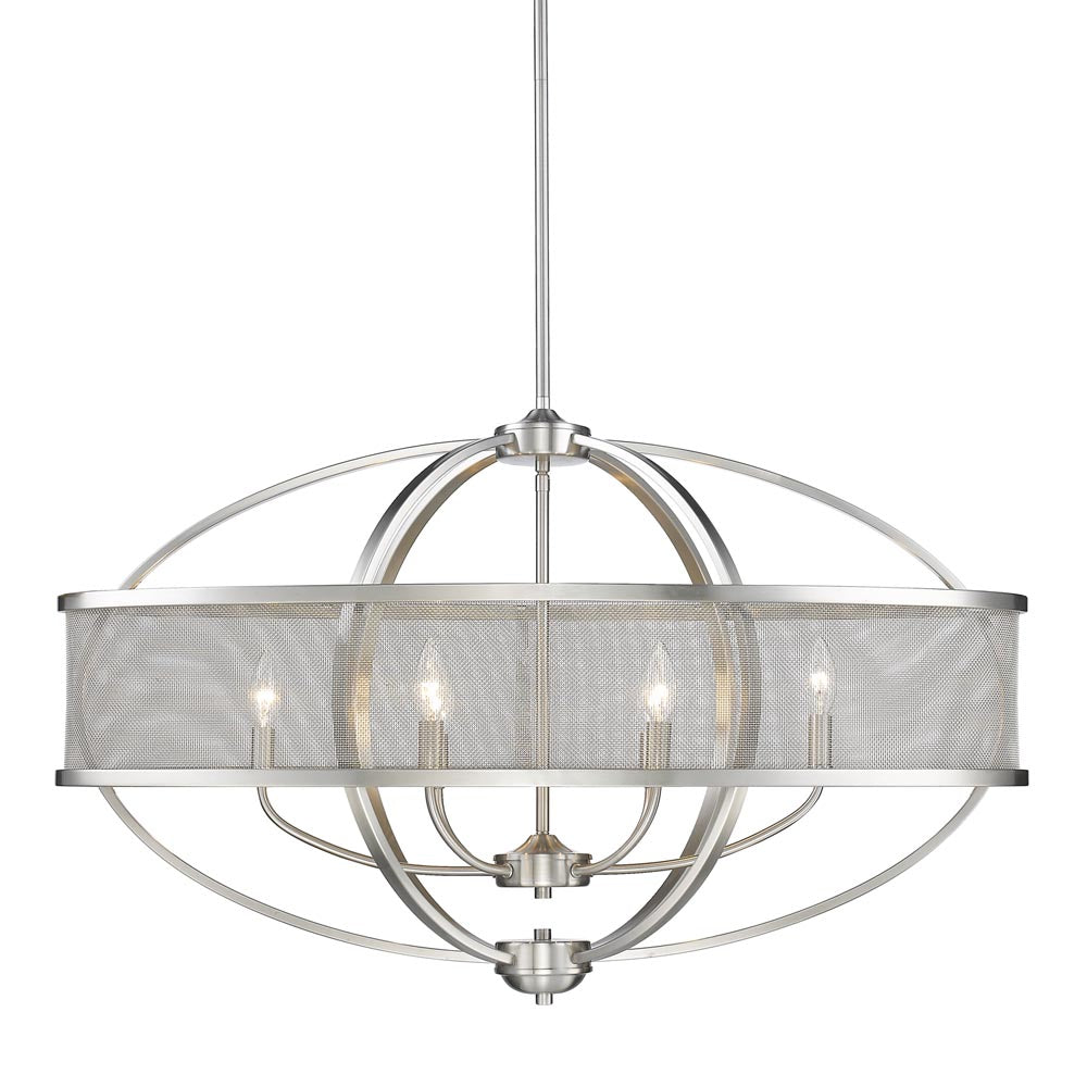 Golden Lighting Colson Linear Pendant In Pewter With Pewter Shade