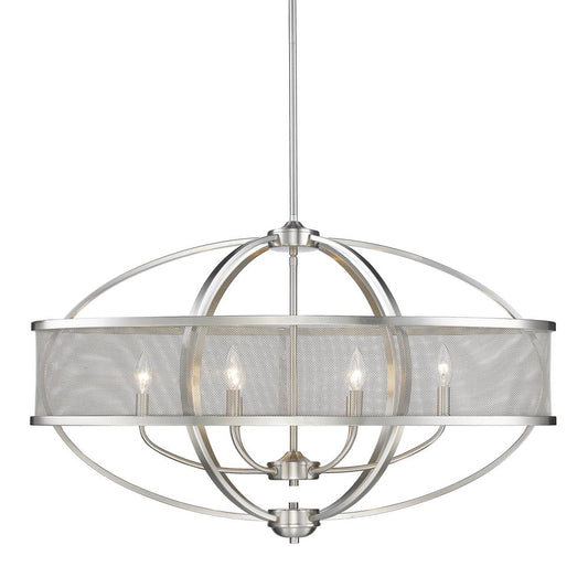 Golden Lighting Colson Linear Pendant In Pewter With Pewter Shade