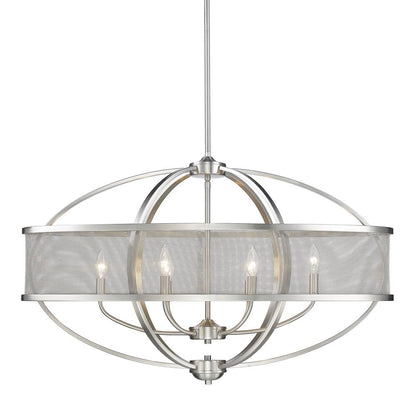 Golden Lighting Colson Linear Pendant In Pewter With Pewter Shade