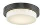  Step 11" Stepped Opal Glass Flush-Mount In Bronze