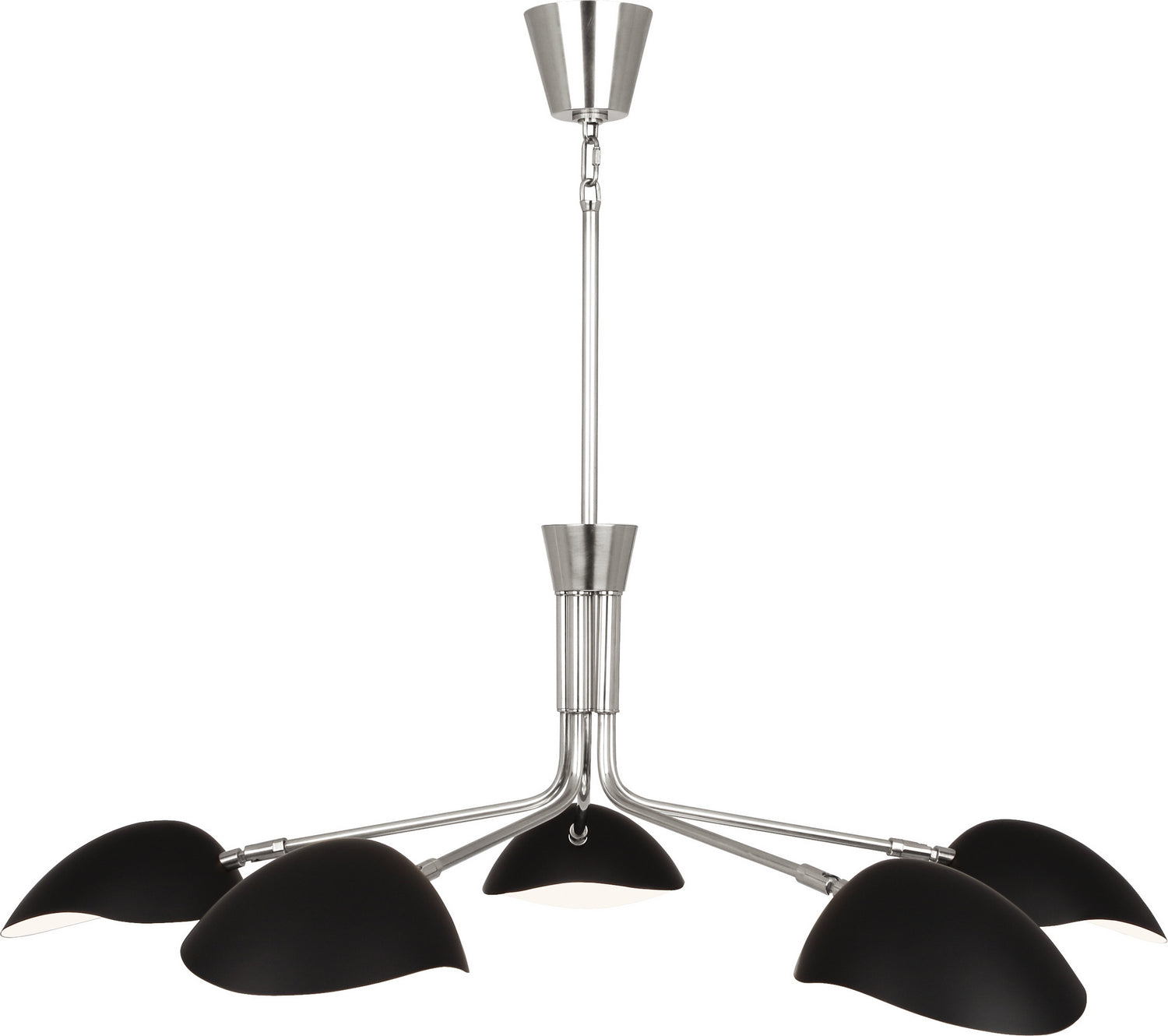  Rico Espinet Racer Chandelier In Polished Nickel Finish