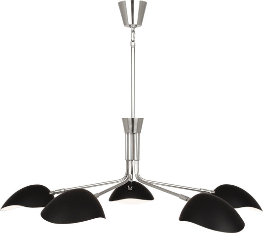  Rico Espinet Racer Chandelier In Polished Nickel Finish