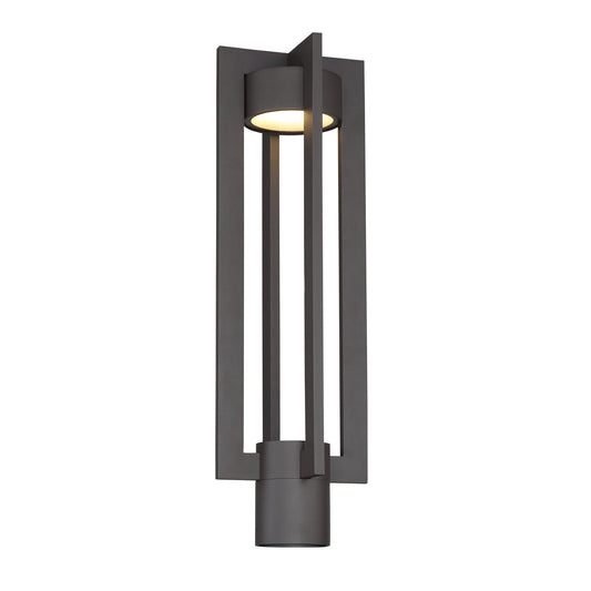  Chamber LED Post Light In Bronze