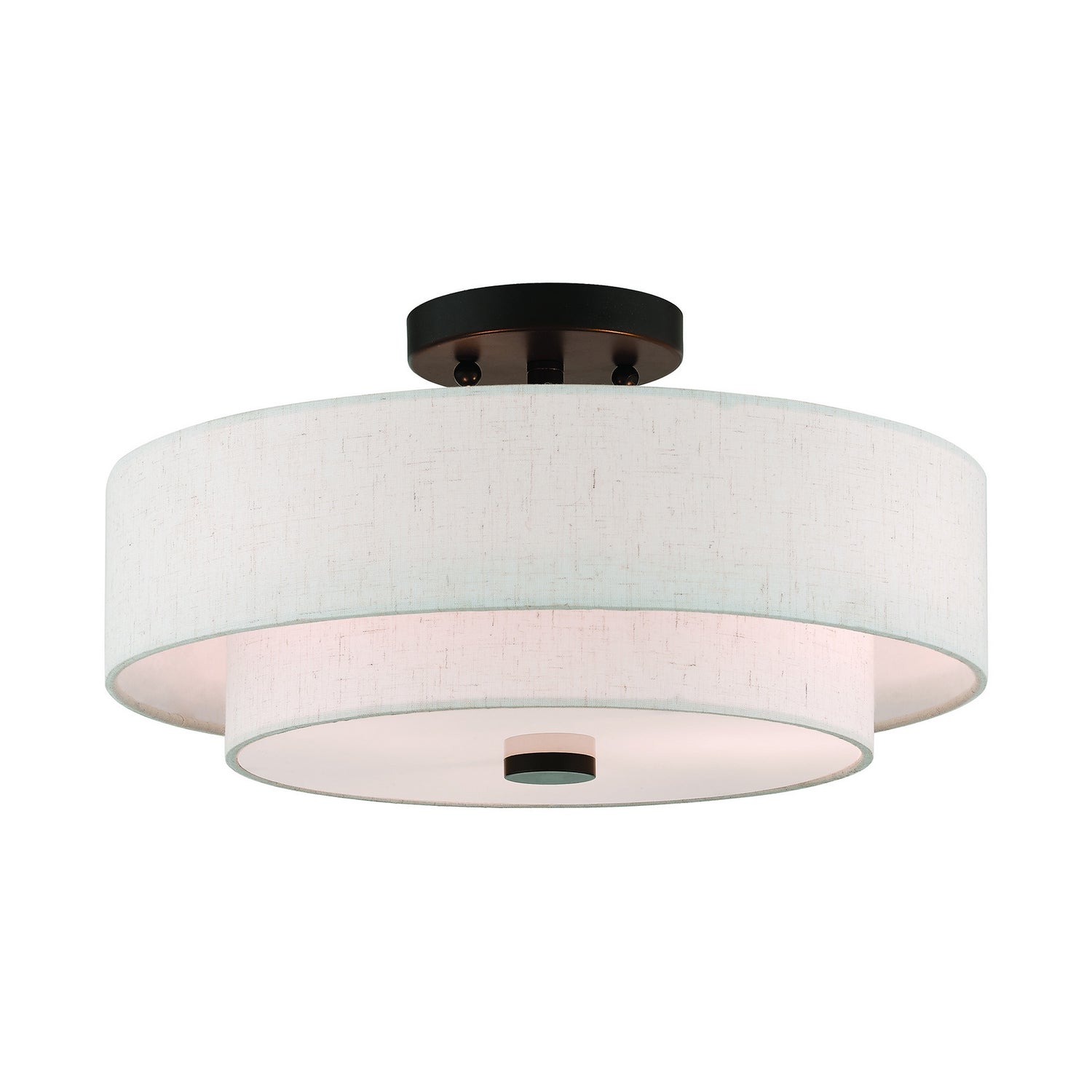 Livex Lighting Claremont 3-Light Ceiling Mount In English Bronze