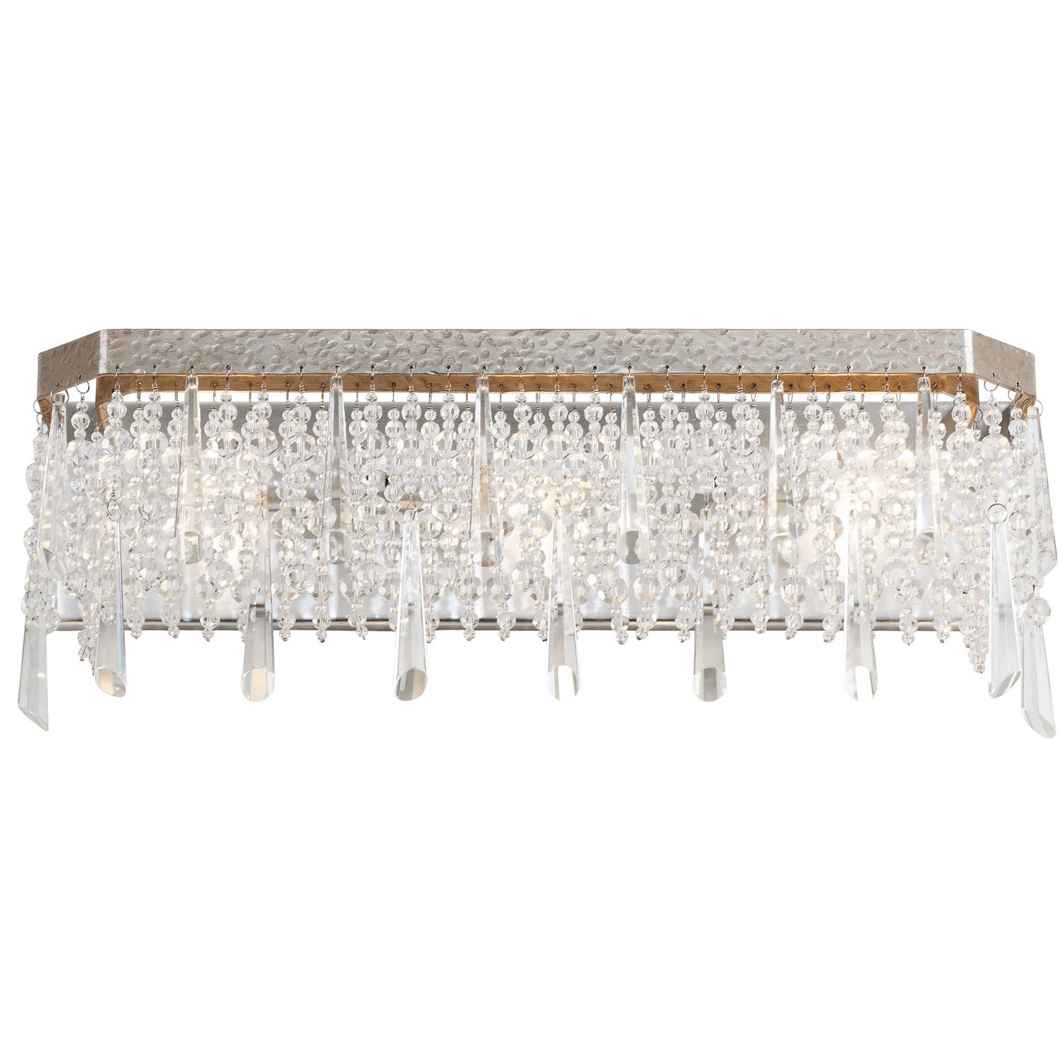  Barcelona 3-Light Bath Sconce In Transcend Silver With Heirloom-Quality Optic Crystal