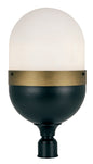  Capsule 3-Light Outdoor Lantern Post In Matte Black / Textured Gold
