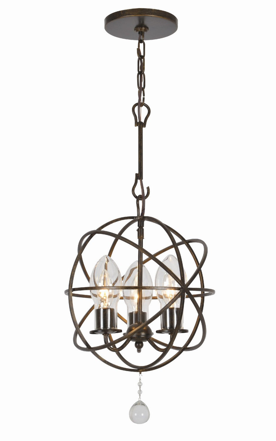  Solaris 3-Light Outdoor Chandelier In English Bronze