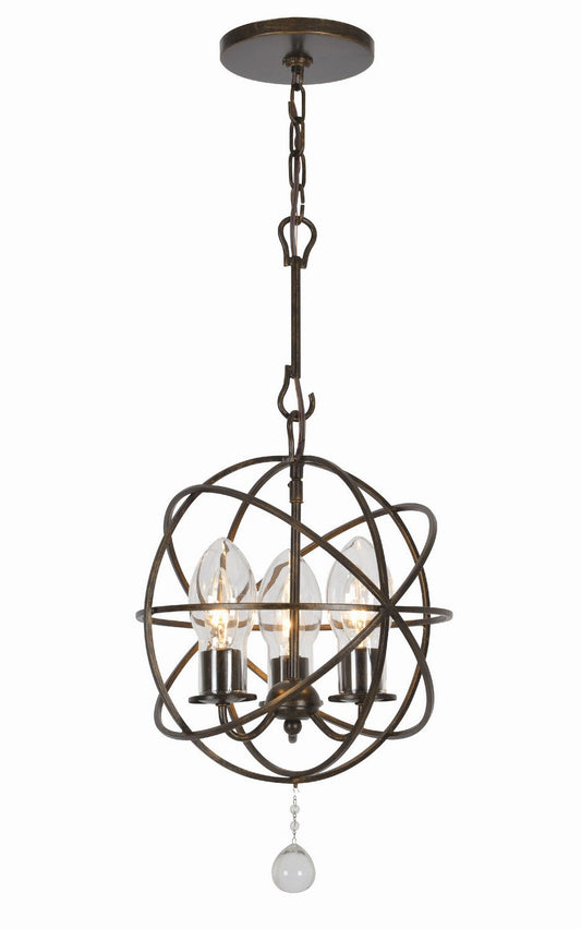  Solaris 3-Light Outdoor Chandelier In English Bronze