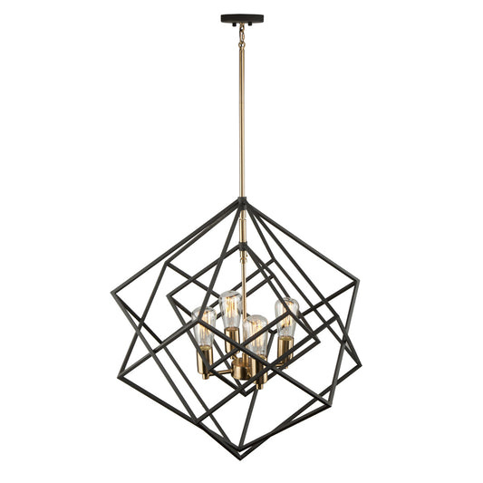  Artistry Chandelier In Matte Black & Harvest Brass