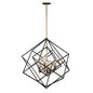  Artistry Chandelier In Matte Black & Harvest Brass