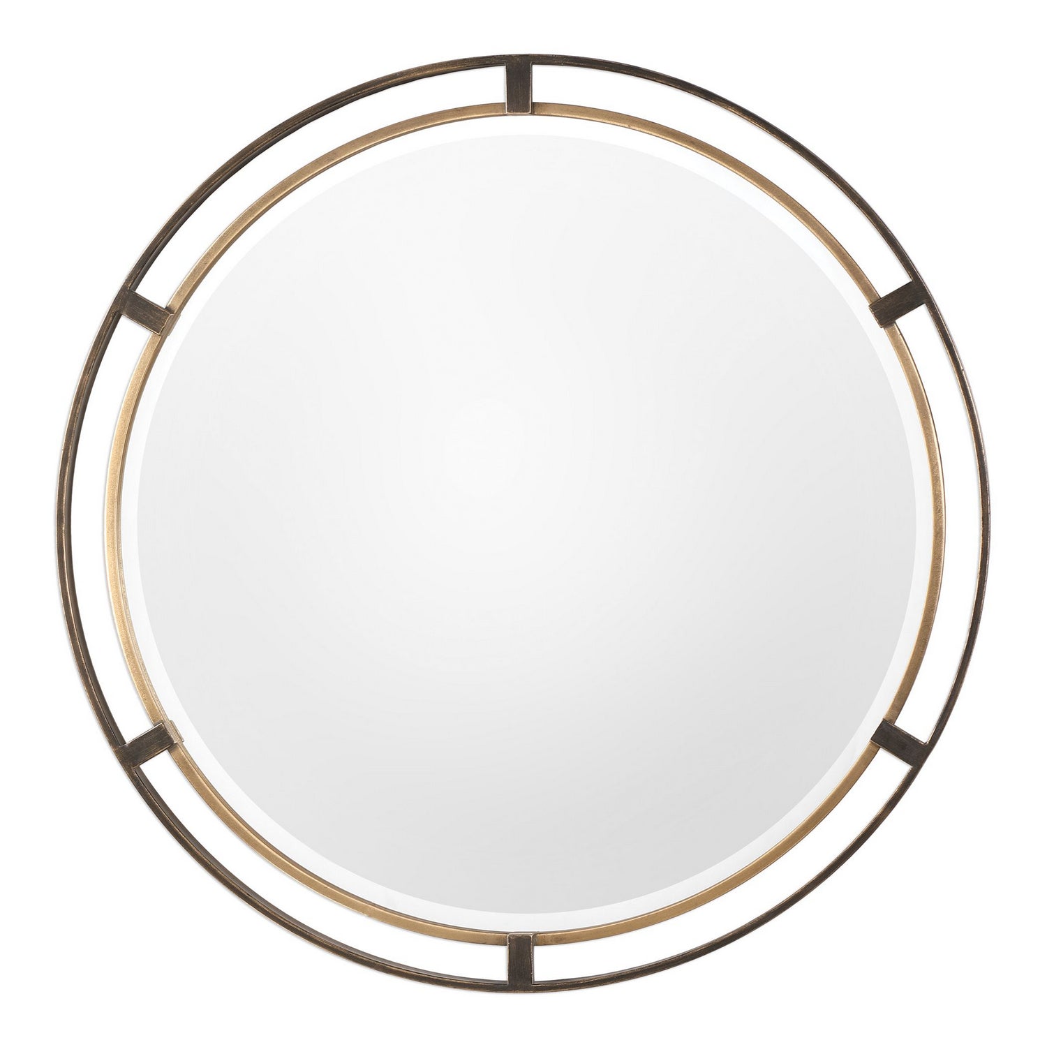  Uttermost's Carrizo Bronze Round Mirror Designed By Grace Feyock