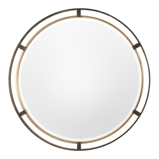  Uttermost's Carrizo Bronze Round Mirror Designed By Grace Feyock
