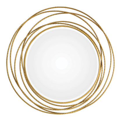  Uttermost's Whirlwind Gold Round Mirror
